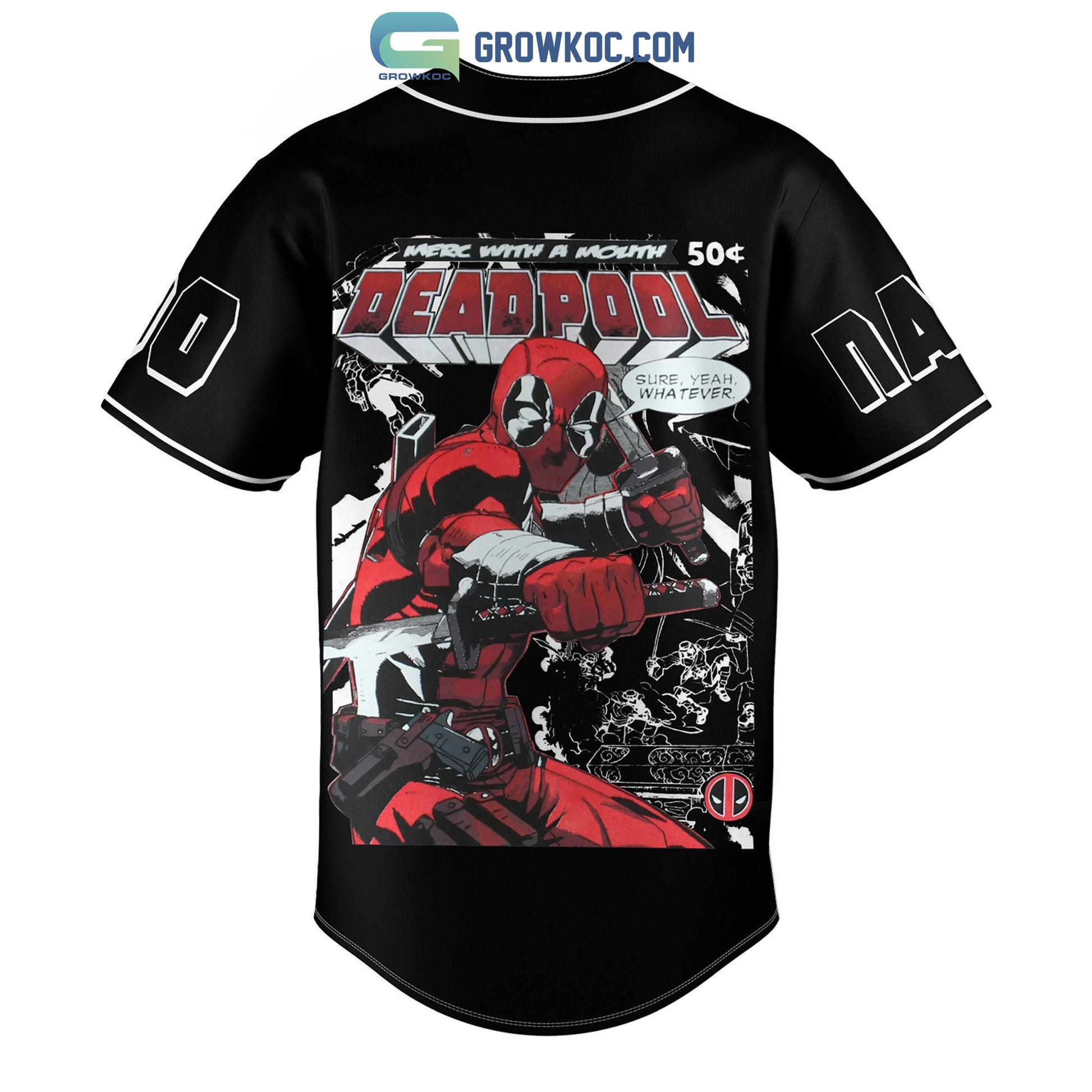 Wade Wilson’s Merc With A Mouth Deadpool Personalized Baseball Jersey