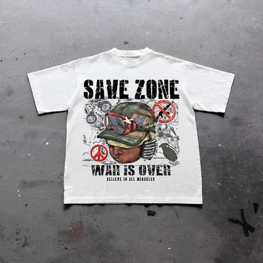 War Is Over Flame Boy Graphic Print Cotton T-Shirt, Y2k Shirt, Unisex T-Shirt, Gift For Men Women Hoodie, Sweatshirt