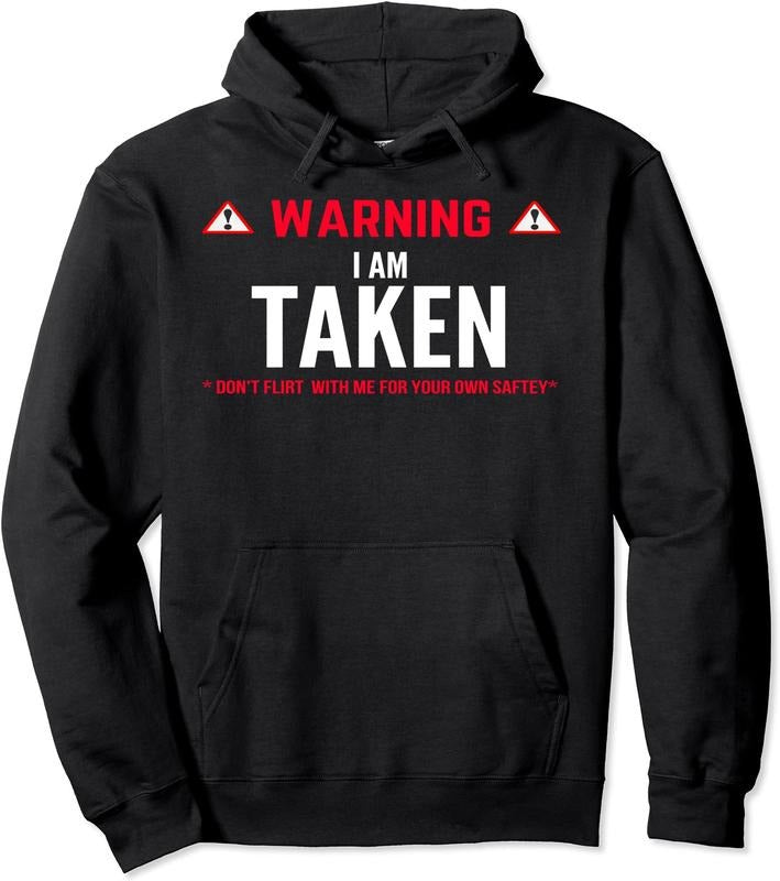 Warning i'm taken cute funny girlfriend boyfriend Hoodie | Unisex Hooded Sweatshirt T-Shirts | WearSparks.com