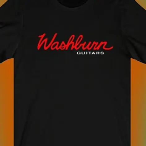 Washburn Guitar Red Logo Men's Black T-shirt Menswear Top Hoodie, Sweatshirt | WearSparks.com