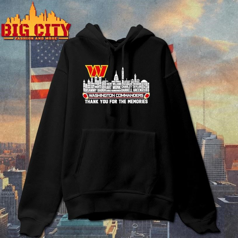 Washington Commanders Players Names Skyline Thank You For The Memories Shirt