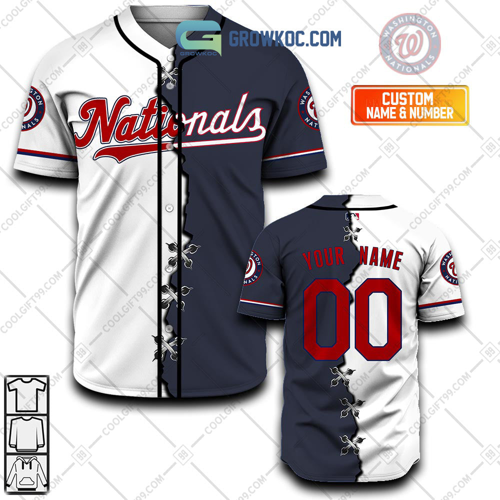 Washington Nationals MLB Personalized Mix Baseball Jersey