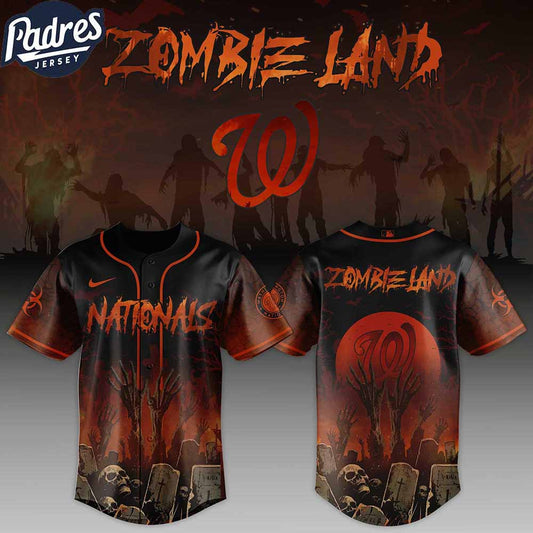 Washington Nationals MLB X Zombie Land Custom Baseball Jersey - Padres Jersey Oasis: Elevate Your Baseball Style Game...