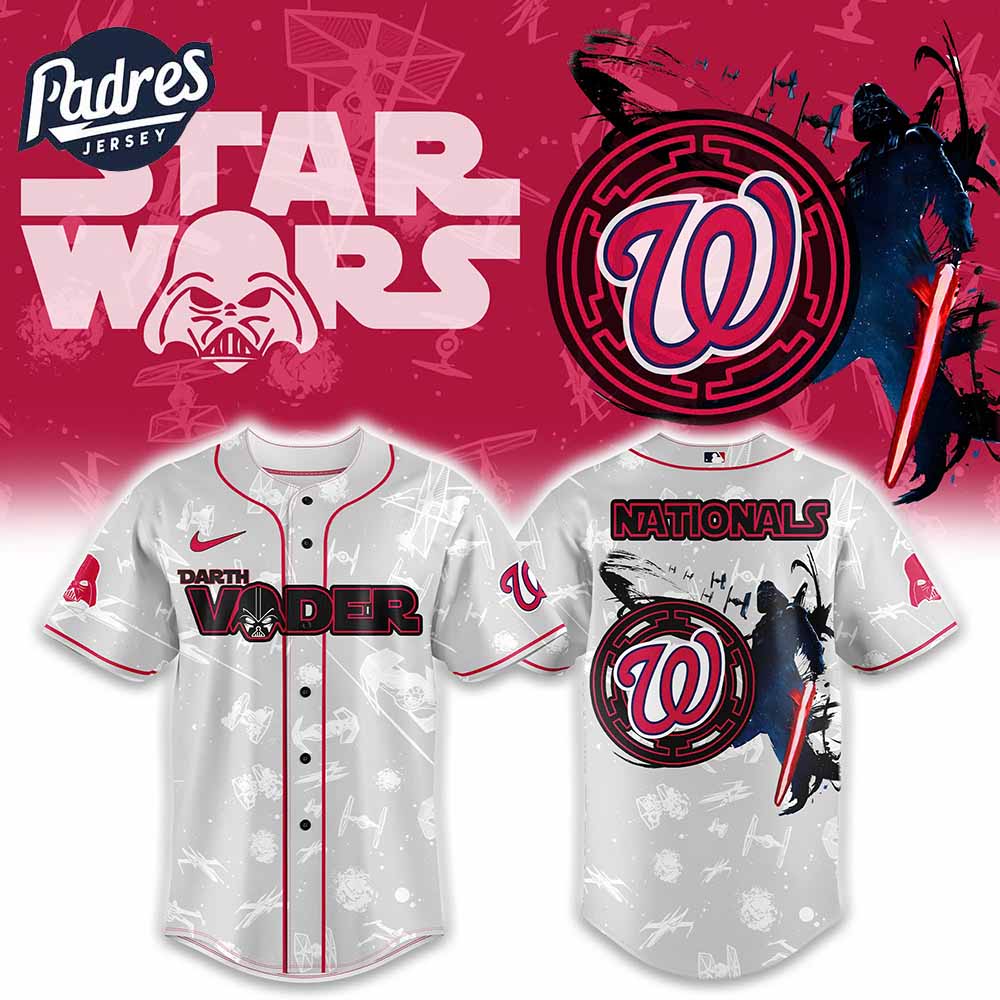 Washington Nationals MLB x Darth Vader Is Anakin Baseball Jersey - Padres Jersey Oasis: Elevate Your Baseball Style Game...