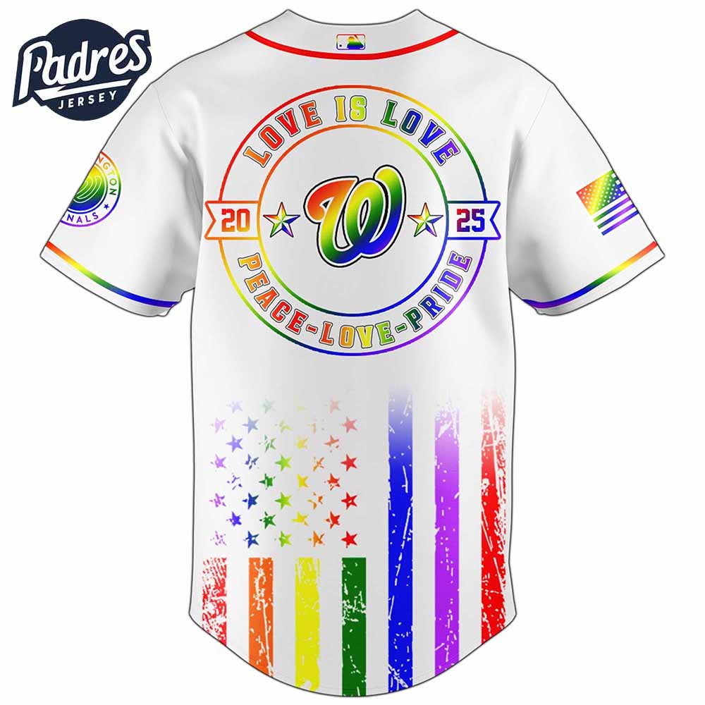 Washington Nationals MLB x Happy Pride Month Baseball Jersey - Padres Jersey Oasis: Elevate Your Baseball Style... (Image 3)