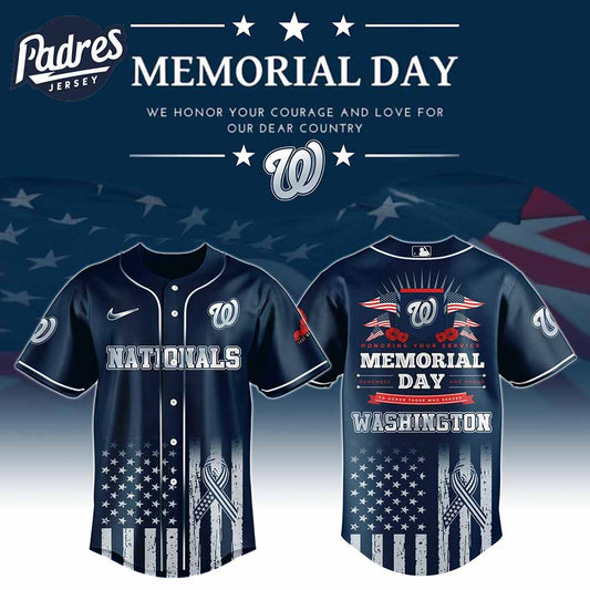 Washington Nationals Special Memorial Day Baseball Jersey - Padres Jersey Oasis: Elevate Your Baseball Style Game...