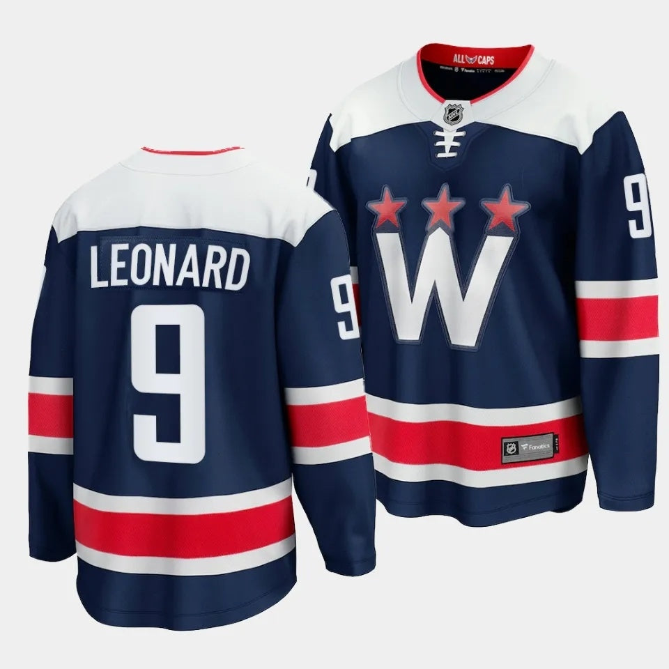 Washington Capitals #9 Ryan Leonard Alternate Navy Jersey 2023 NHL Draft