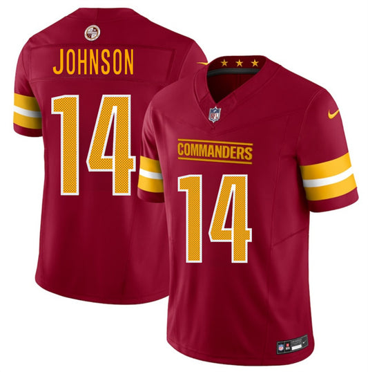 Washington Commanders #14 Josh Johnson Burgundy 2025 Draft F.U.S.E. Vapor Limited