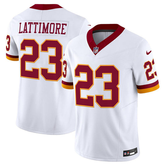 Washington Commanders #23 Marshon Lattimore White 2025 F.U.S.E. Throwback Vapor