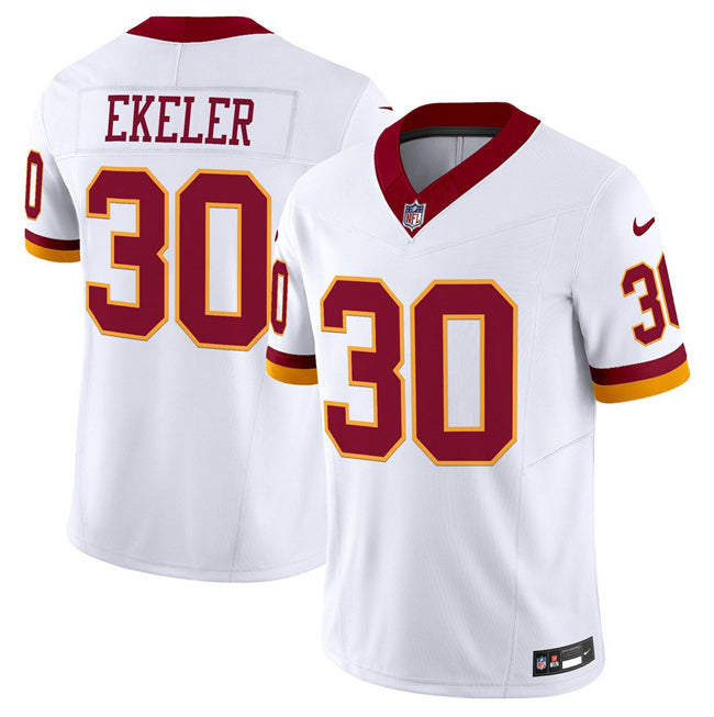 Washington Commanders #30 Austin Ekeler White 2025 F.U.S.E. Throwback Vapor