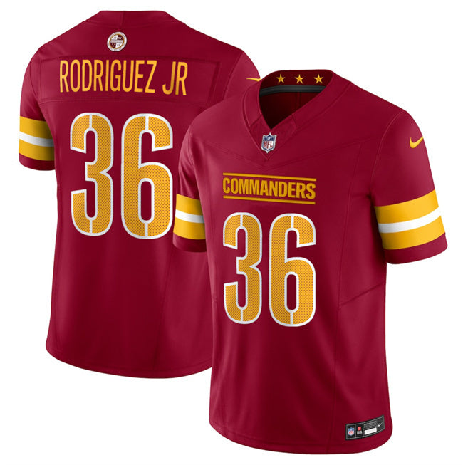 Washington Commanders #36 Chris Rodriguez Jr Burgundy 2025 Draft F.U.S.E. Vapor Limited