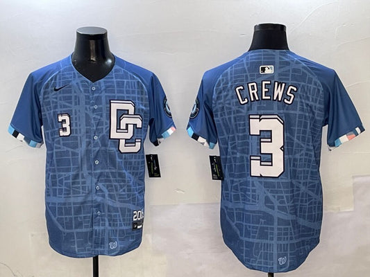 Washington Commanders #3 Dylan Crews Nationals Collaboration Style 1