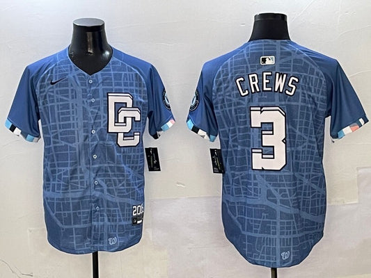 Washington Commanders #3 Dylan Crews Nationals Collaboration Style 2