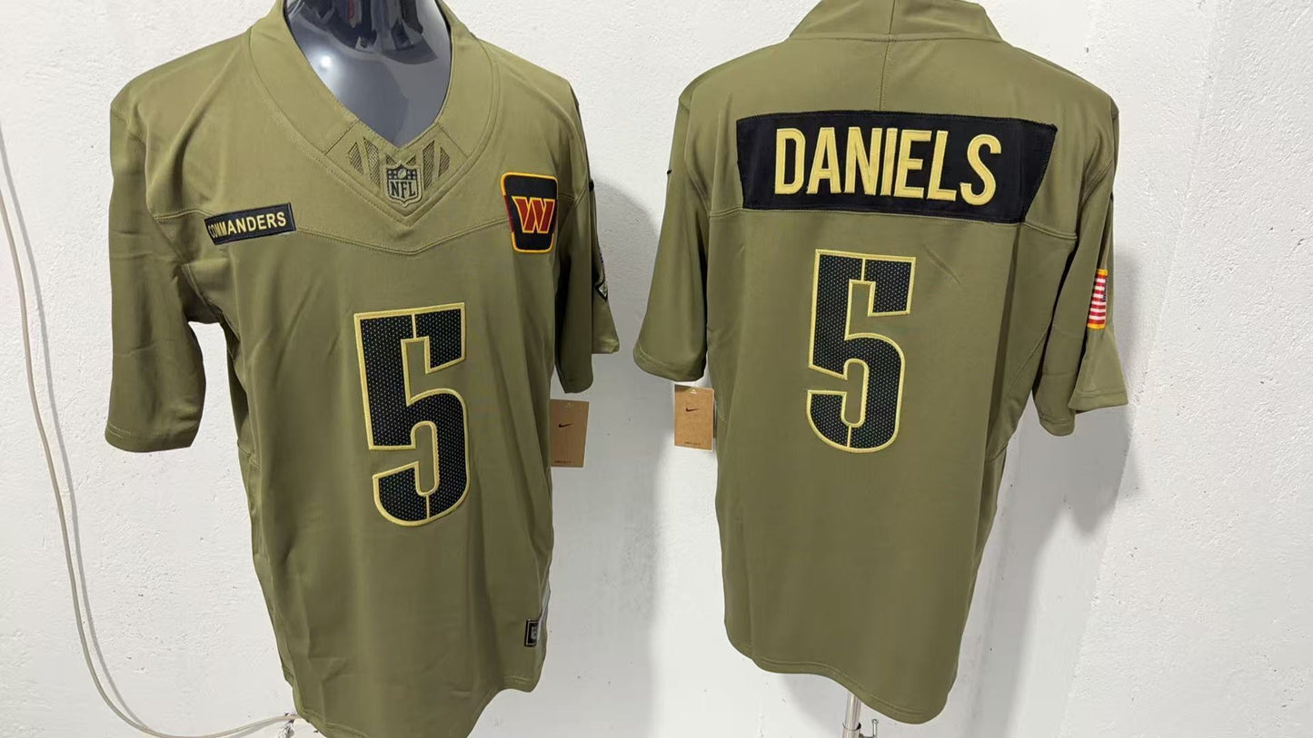 Washington Commanders #5 Jayden Daniels Style 1