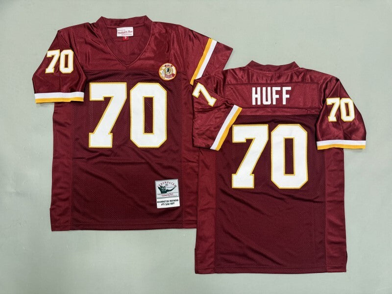 Washington Commanders #70 Sam Huff Washington Redskins Style 2
