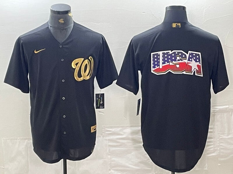 Washington Nationals Black Gold 4 Edition Style 2