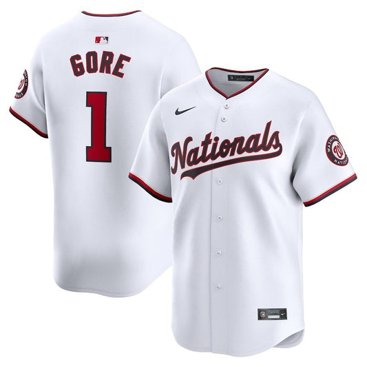 Washington Nationals #1 MacKenzie Gore Home Limited Player Jersey - White Style 2