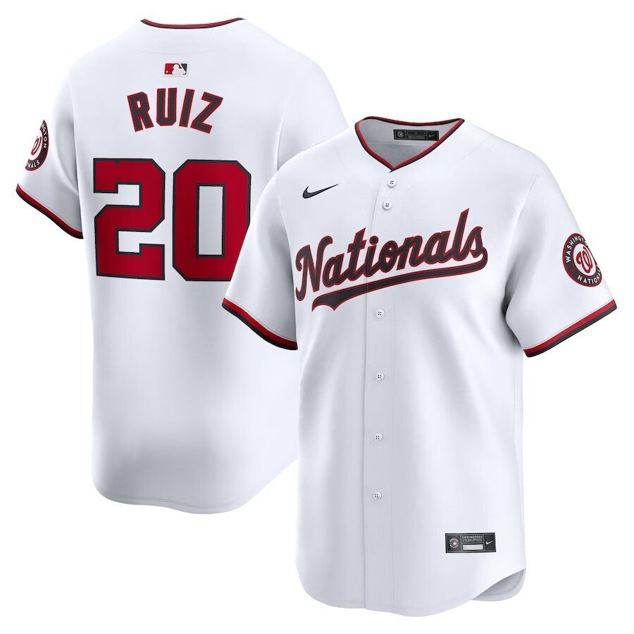 Washington Nationals #20 Keibert Ruiz Home Limited Player Jersey - White