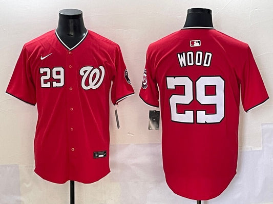Washington Nationals #29 James Wood Nationals Adult Style 3