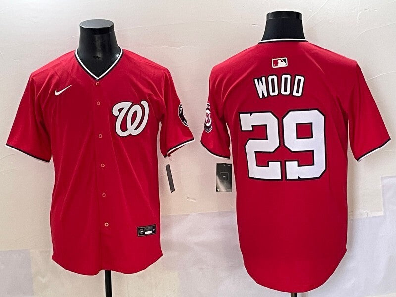 Washington Nationals #29 James Wood Nationals Adult Style 4