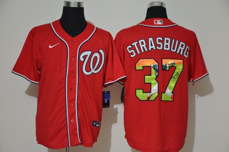 Washington Nationals #37 Stephen Strasburg Style 2