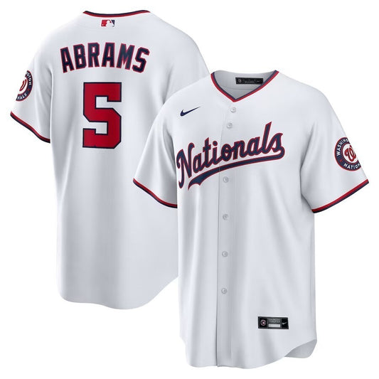 Washington Nationals #5 CJ Abrams Home Replica Jersey - White