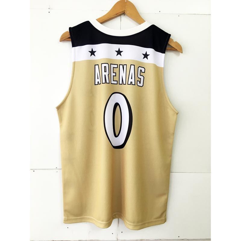 Washington Wizards #0 gilbert arenas gold jersey (print) Style 1