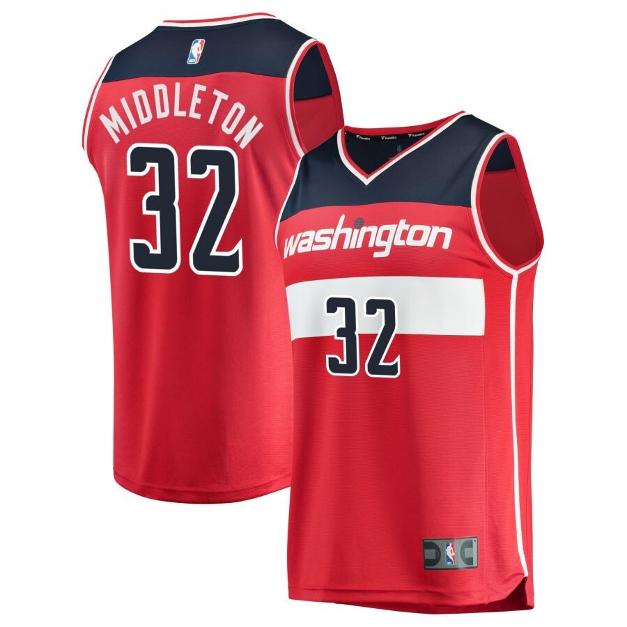 Washington Wizards #32 Khris Middleton Red - Icon Edition