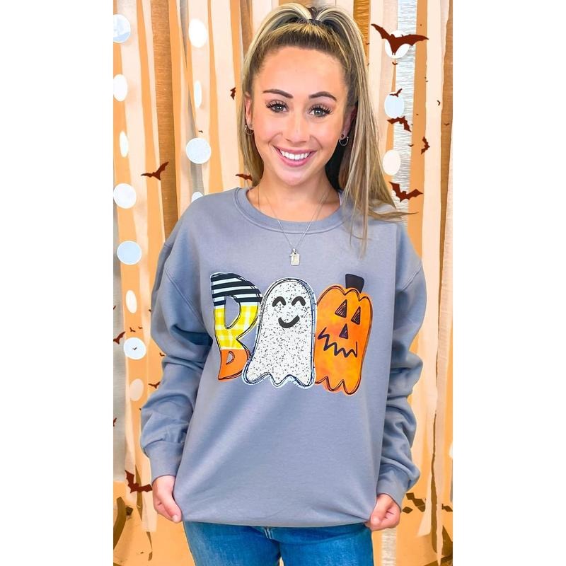 Watercolor Boo Graphic Sweatshirt T-Shirts, Hoodie | WearSparks.com