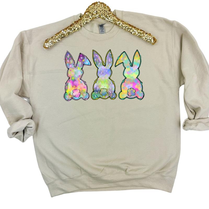 Watercolor Bunnies Gildan Sweatshirt -- SAND T-Shirts, Hoodie | WearSparks.com