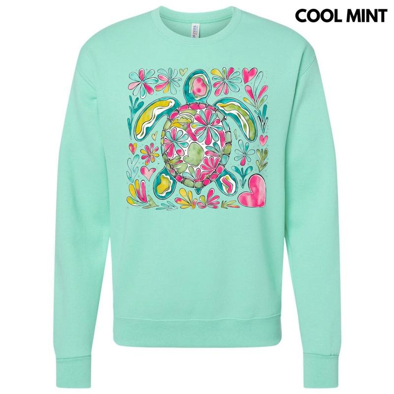 Watercolor Sea Turtle Sweatshirt 'NLB' T-Shirts, Hoodie | WearSparks.com