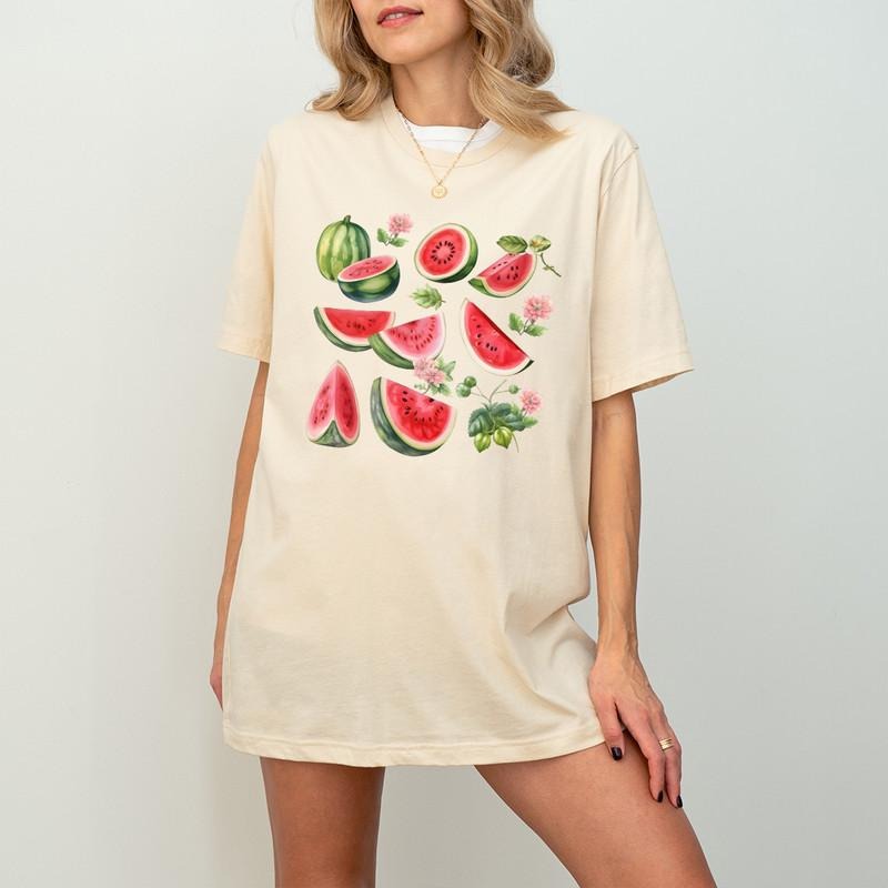 Watermelon Shirt Fruit T-Shirt, Graphic Sweatshirt, Palestine Protest Shirt For Women, Gardener Women's Shirt, Watermelon...