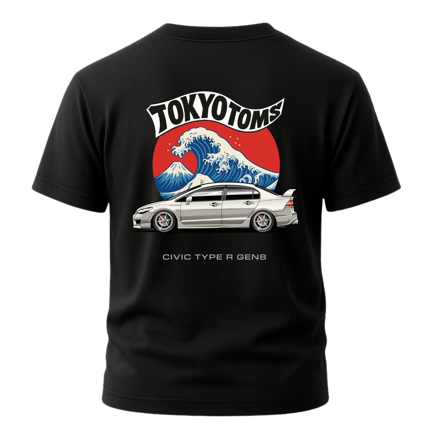 Tokyo Toms Honda Civic Gen 8 Wave T-Shirt Hoodie, Sweatshirt | WearSparks.com (Image 2)
