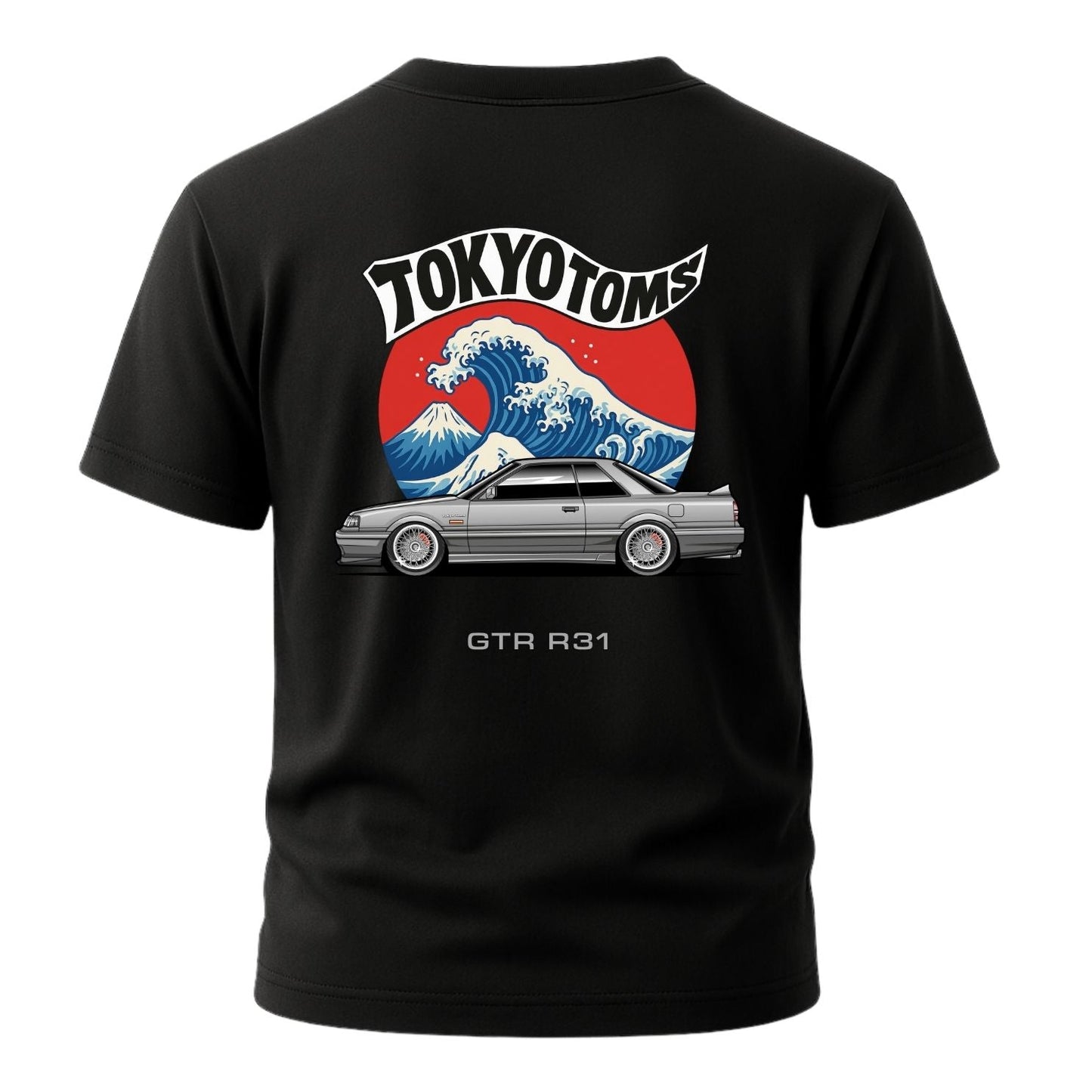 Tokyo Toms Nissan GTR R31 Wave T-Shirt Hoodie, Sweatshirt | WearSparks.com (Image 2)