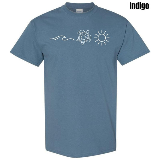 Wave Turtle Sun Gildan T-Shirt 'NLB' Hoodie, Sweatshirt | WearSparks.com