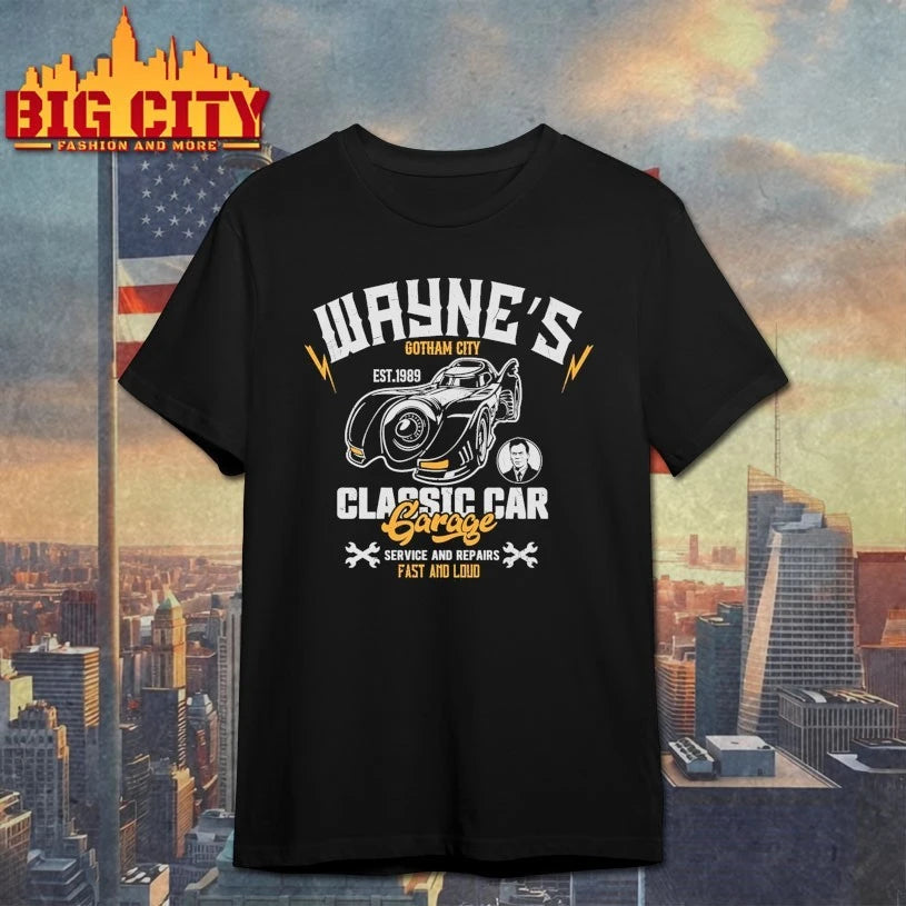 Wayne’s Gotham City Classic Car Garage shirt