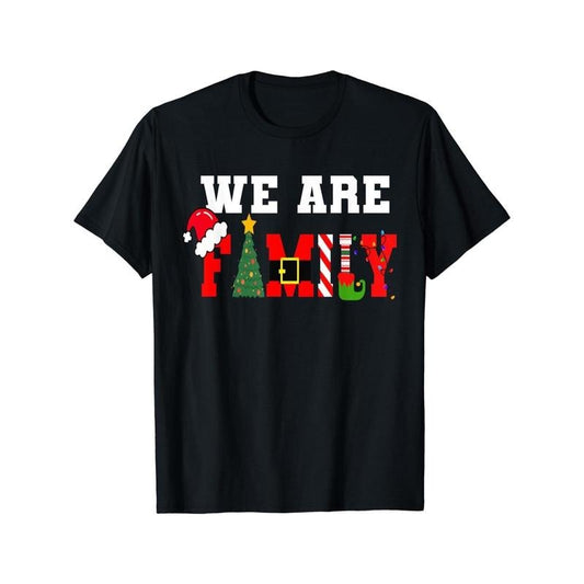 We are Family Christmas Print Men's T-shirt