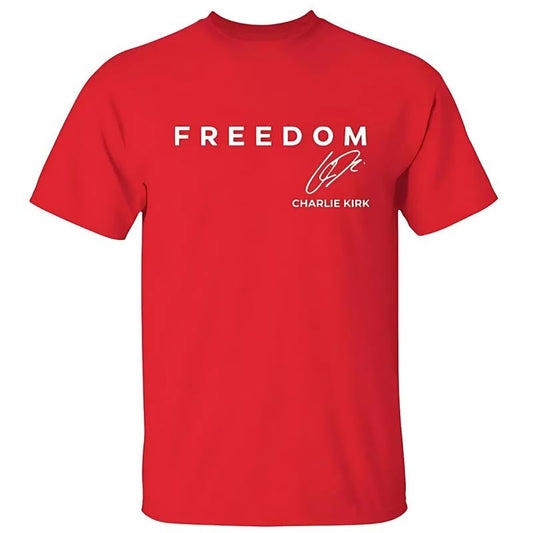 Wear Red on October 14th as CJK Day T-Shirt, C.K. Birthday Tee, Charlie Kirk Shirt, Graphic Design Unisex Cotton T-shirt...