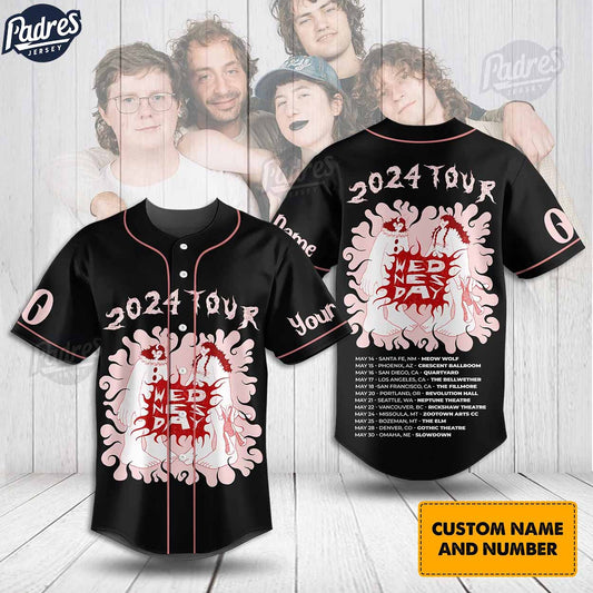 Wednesday Band 2024 Tour Baseball Jersey - Padres Jersey Oasis: Elevate Your Baseball Style Game T-Shirts,... (Image 1)