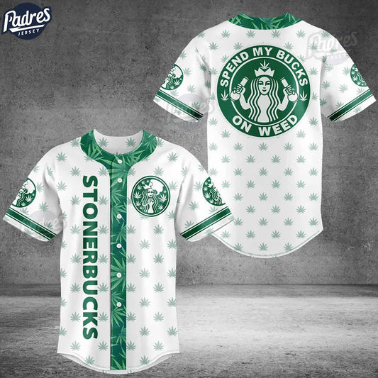 Weed Starbucks Baseball Jersey Style - Padres Jersey Oasis: Elevate Your Baseball Style Game T-Shirts, Hoodie,... (Image 1)