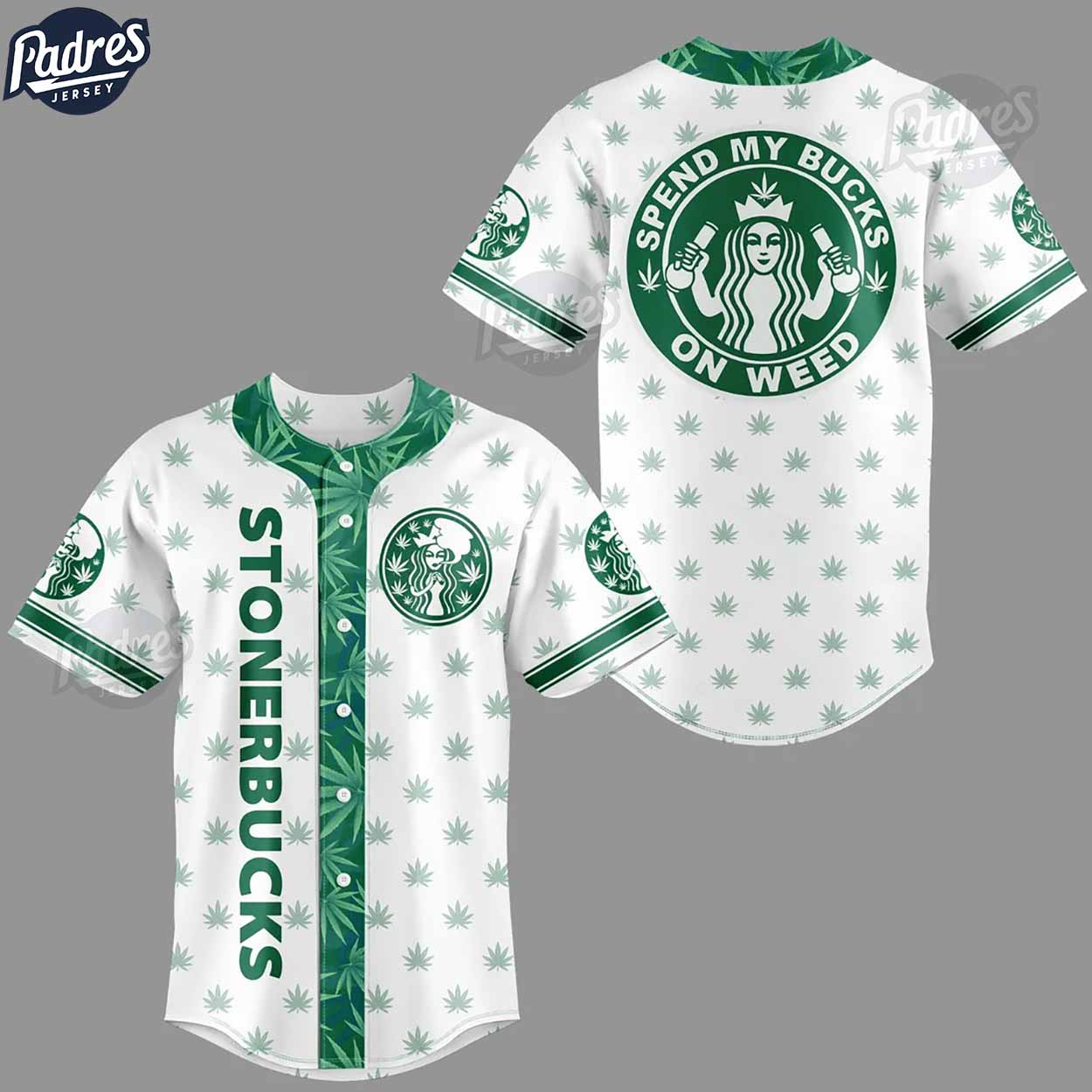 Weed Starbucks Baseball Jersey Style - Padres Jersey Oasis: Elevate Your Baseball Style Game T-Shirts, Hoodie,... (Image 2)