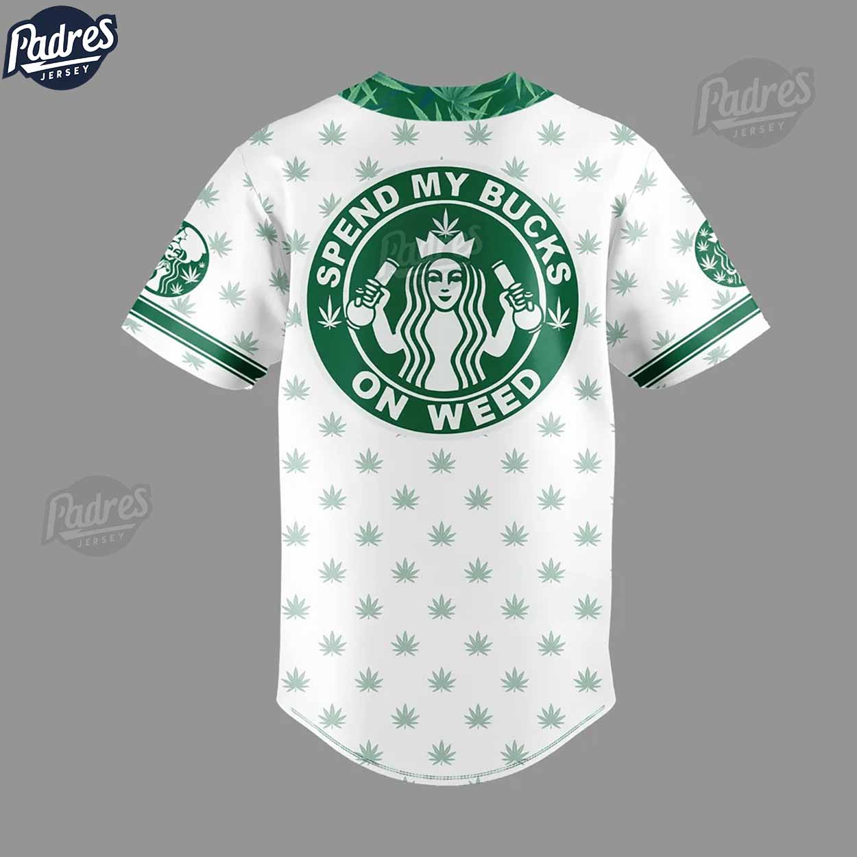 Weed Starbucks Baseball Jersey Style - Padres Jersey Oasis: Elevate Your Baseball Style Game T-Shirts, Hoodie,... (Image 4)