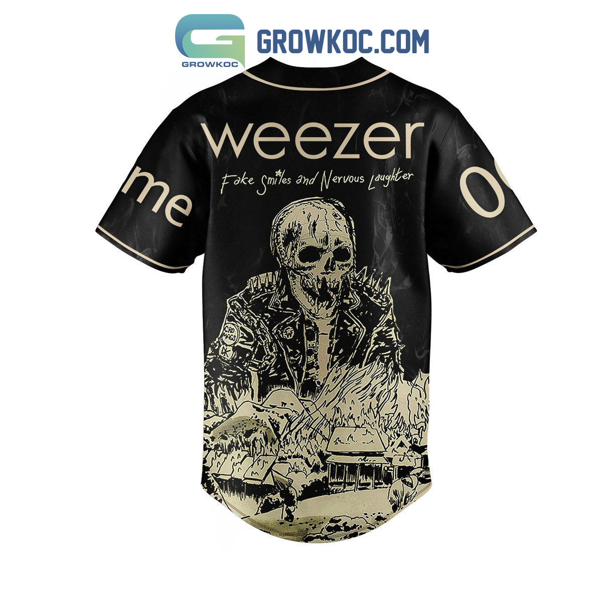 Weezer Fake Smile And Vervous Laughter Personalized Baseball Jersey