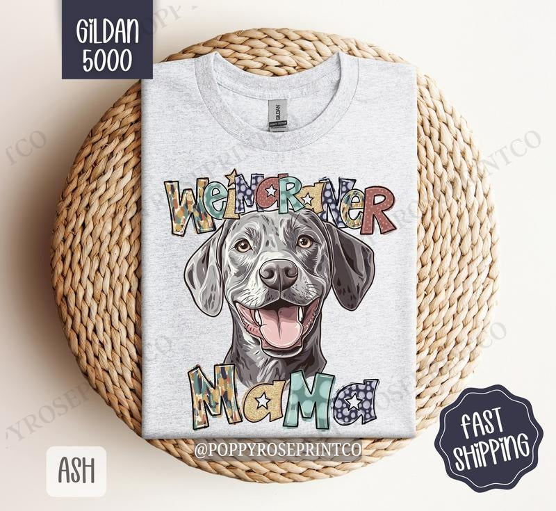 Weimaraner Mama Shirt Gildan, Dog Mom Women's Tee, Cute Dog Mama Women's Tshirt Plus Sizes Hoodie, Sweatshirt