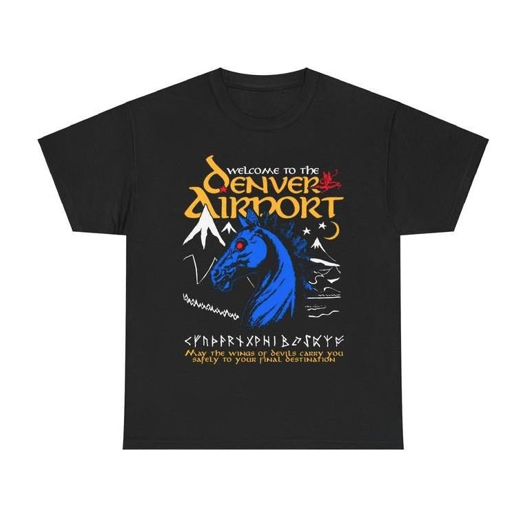 Welcome To The Denver Airport Unisex Heavy Cotton T-Shirt Menswear Top Hoodie, Sweatshirt | WearSparks.com