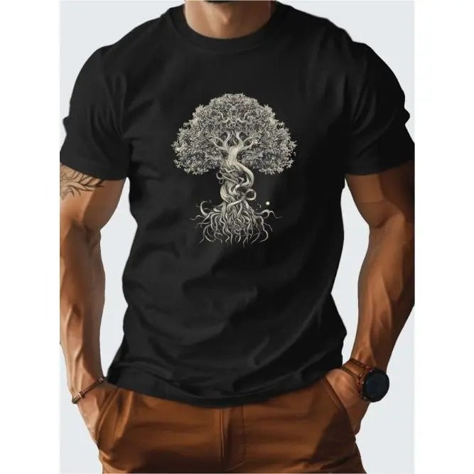 Well-Designed Tree Art Men's T-shirt for a Comfortable Fit Made in USA Hoodie, Sweatshirt | WearSparks.com