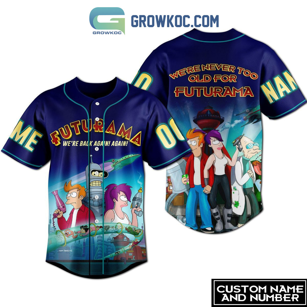 We’re Never Too Old For Futurama Personalized Baseball Jersey
