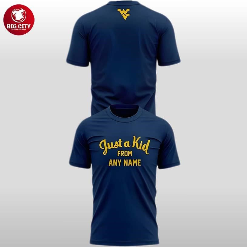 West Virginia Football Just A Kid From Two Sided Shirt