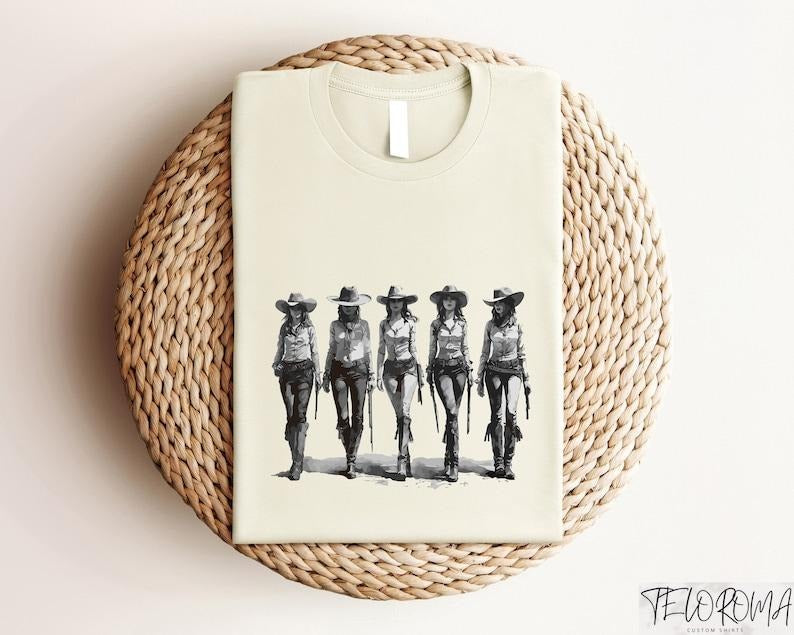 Western Cowgirls Shirt, Cowgirl Boots Sweatshirt, Cowgirl Lover Gift, Cool Cowgirl Tee, Wild West Shirt, Country Girls...