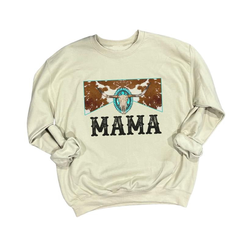 Western Mama Crewneck T-Shirt Clothing Cotton cute shirts Hoodie, Sweatshirt | WearSparks.com